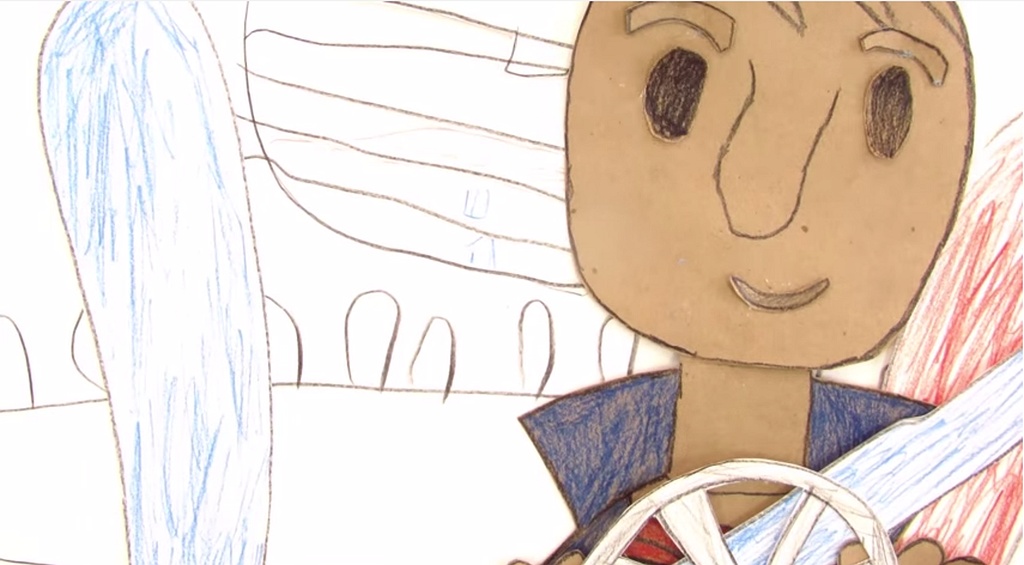 Cartoon made by local children